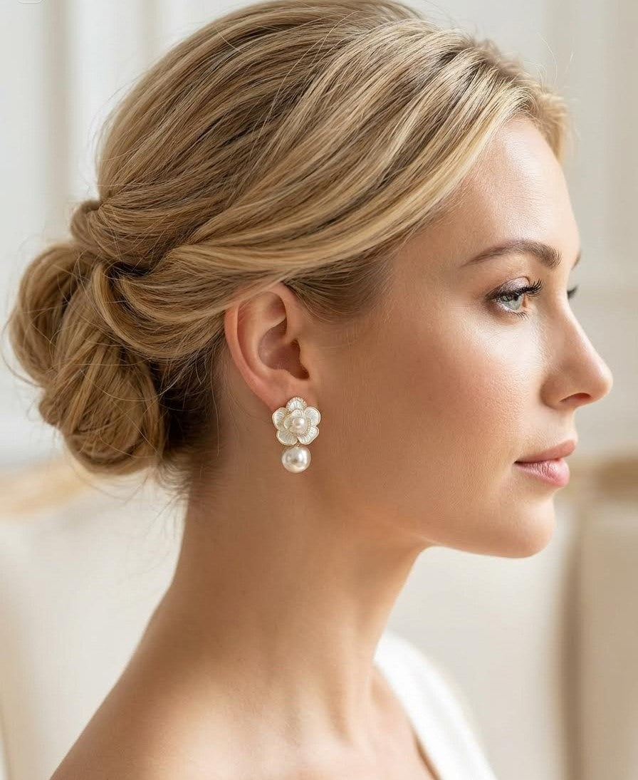 Serene pearl earrings capturing gentle morning light and peaceful renewal